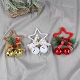 Maxbell Christmas Hanging Bow Bell Pendant Decor Ornament for New Year Indoor white