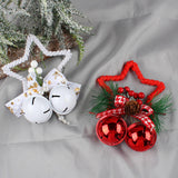 Maxbell Christmas Hanging Bow Bell Pendant Decor Ornament for New Year Indoor white