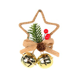 Maxbell Christmas Hanging Bow Bell Pendant Decor Ornament for New Year Indoor aureate
