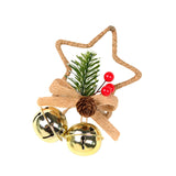 Maxbell Christmas Hanging Bow Bell Pendant Decor Ornament for New Year Indoor aureate