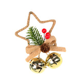 Maxbell Christmas Hanging Bow Bell Pendant Decor Ornament for New Year Indoor aureate