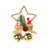 Maxbell Christmas Hanging Bow Bell Pendant Decor Ornament for New Year Indoor aureate