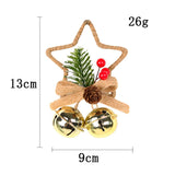 Maxbell Christmas Hanging Bow Bell Pendant Decor Ornament for New Year Indoor aureate