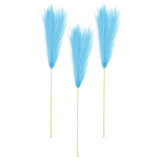 Maxbell 3 Pieces Artificial Tall Pampas Grass Flowers Arrangements Floor Vase Filler Light Blue