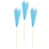 Maxbell 3 Pieces Artificial Tall Pampas Grass Flowers Arrangements Floor Vase Filler Light Blue