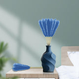 Maxbell 3 Pieces Artificial Tall Pampas Grass Flowers Arrangements Floor Vase Filler Blue