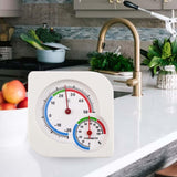 Maxbell 2 in 1 Humidity Temperature Meter Decorative Digital Wall Mounted for Patio