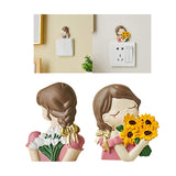 Maxbell Cute Cartoon Light Switch Sticker Creative for Baby Nursery Room Wall Decor Girl Back