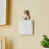 Maxbell Cute Cartoon Light Switch Sticker Creative for Baby Nursery Room Wall Decor Girl Back