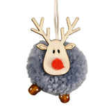 Maxbell Christmas Reindeer Figures Decoration Elk Deer Doll for New Year Garden gray