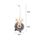 Maxbell Christmas Reindeer Figures Decoration Elk Deer Doll for New Year Garden gray