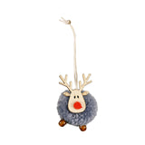 Maxbell Christmas Reindeer Figures Decoration Elk Deer Doll for New Year Garden gray