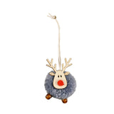 Maxbell Christmas Reindeer Figures Decoration Elk Deer Doll for New Year Garden gray