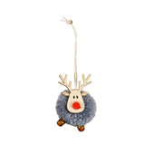 Maxbell Christmas Reindeer Figures Decoration Elk Deer Doll for New Year Garden gray