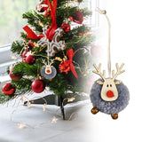 Maxbell Christmas Reindeer Figures Decoration Elk Deer Doll for New Year Garden gray