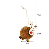Maxbell Christmas Reindeer Figures Decoration Elk Deer Doll for New Year Garden brown