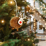 Maxbell Christmas Reindeer Figures Decoration Elk Deer Doll for New Year Garden brown