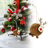 Maxbell Christmas Reindeer Figures Decoration Elk Deer Doll for New Year Garden brown