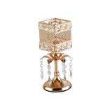 Maxbell Crystal Candle Holder Candle Stand for Birthday Party Living Room 26cm H