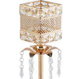 Maxbell Crystal Candle Holder Candle Stand for Birthday Party Living Room 31cm H