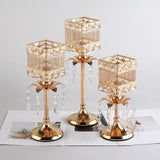 Maxbell Crystal Candle Holder Candle Stand for Birthday Party Living Room 31cm H