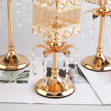 Maxbell Crystal Candle Holder Candle Stand for Birthday Party Living Room 31cm H