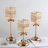Maxbell Crystal Candle Holder Candle Stand for Birthday Party Living Room 36cm H