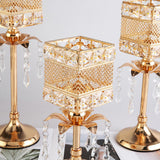 Maxbell Crystal Candle Holder Candle Stand for Birthday Party Living Room 36cm H