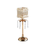 Maxbell Crystal Candle Holder Candle Stand for Birthday Party Living Room 36cm H