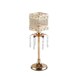 Maxbell Crystal Candle Holder Candle Stand for Birthday Party Living Room 36cm H
