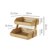Maxbell Fruit Storage Basket Bread Cake Perfumes Dining Room Wooden Bowl Organizer