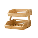 Maxbell Fruit Storage Basket Bread Cake Perfumes Dining Room Wooden Bowl Organizer