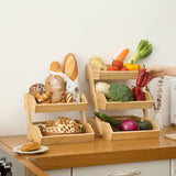 Maxbell Fruit Storage Basket Bread Cake Perfumes Dining Room Wooden Bowl Organizer