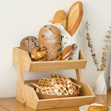 Maxbell Fruit Storage Basket Bread Cake Perfumes Dining Room Wooden Bowl Organizer