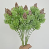 Maxbell Maxbell Simulation pinasters tree cones Flower Faux Grass Fake Crafts for Indoor Xmas Garden