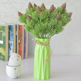 Maxbell Maxbell Simulation pinasters tree cones Flower Faux Grass Fake Crafts for Indoor Xmas Garden