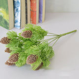 Maxbell Maxbell Simulation pinasters tree cones Flower Faux Grass Fake Crafts for Indoor Xmas Garden