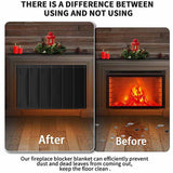 Maxbell Fireplace Blanket Effective Guard Cover for Heat Loss 39inchx32inch