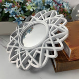 Maxbell Nordic Wall Hanging Mirror Round Mirror for Living Room Bedroom Decoration Argent