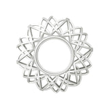 Maxbell Nordic Wall Hanging Mirror Round Mirror for Living Room Bedroom Decoration Argent