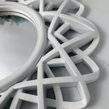 Maxbell Nordic Wall Hanging Mirror Round Mirror for Living Room Bedroom Decoration Argent