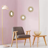 Maxbell Nordic Wall Hanging Mirror Round Mirror for Living Room Bedroom Decoration Argent