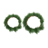 Maxbell Artificial Christmas Wreath Greenery Rustic pines pin for Desktop Decor Small