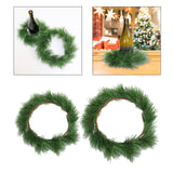 Maxbell Artificial Christmas Wreath Greenery Rustic pines pin for Desktop Decor Small