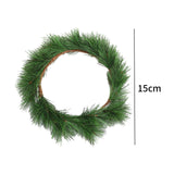 Maxbell Artificial Christmas Wreath Greenery Rustic pines pin for Desktop Decor Small