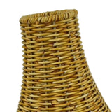 Maxbell Rattan Flower Vase, Wicker Vases Branch Flower Pot rustic Decoration 17cm x 26cm x 7.5cm