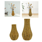 Maxbell Rattan Flower Vase, Wicker Vases Branch Flower Pot rustic Decoration 17cm x 26cm x 7.5cm