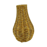 Maxbell Rattan Flower Vase, Wicker Vases Branch Flower Pot rustic Decoration 17cm x 26cm x 7.5cm