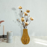 Maxbell Rattan Flower Vase, Wicker Vases Branch Flower Pot rustic Decoration 17cm x 26cm x 7.5cm