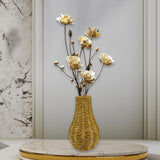 Maxbell Rattan Flower Vase, Wicker Vases Branch Flower Pot rustic Decoration 17cm x 26cm x 7.5cm